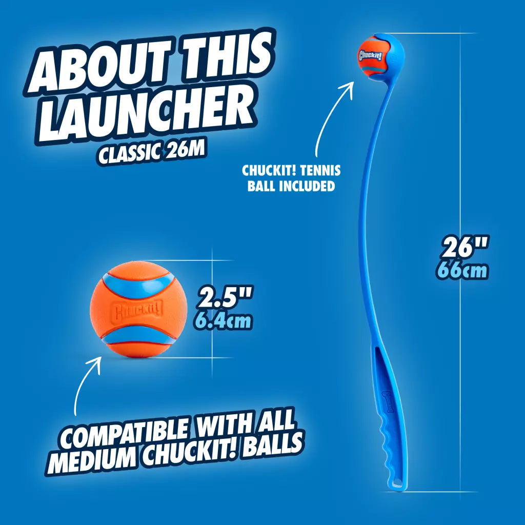 Chuckit! Lanceur de balle sportif - 5 tailles disponibles