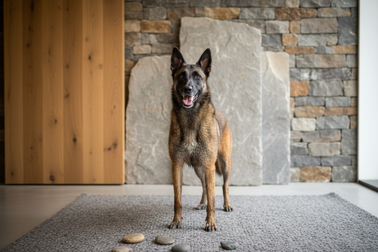 Bannière ultra-réaliste avec votre Malinois